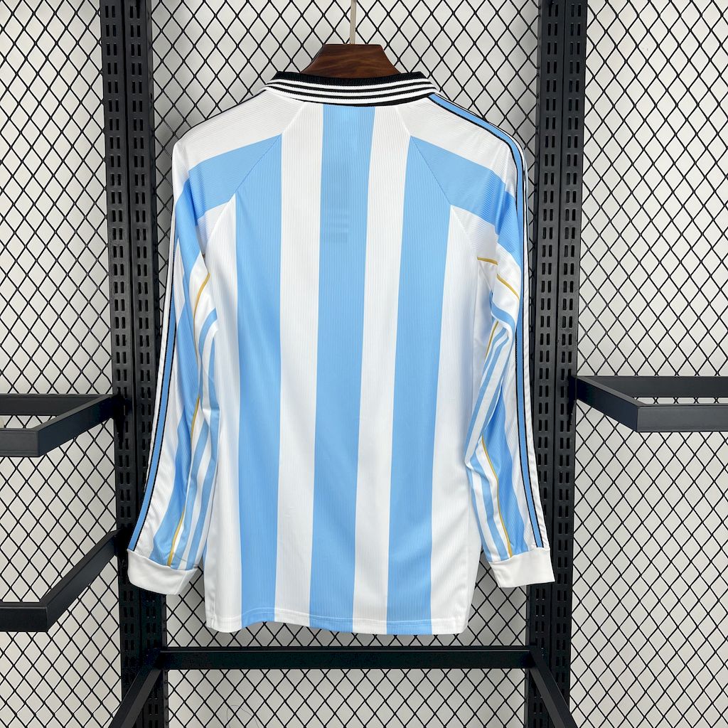 Argentina 1998 Home Retro Jersey - Long Sleeve