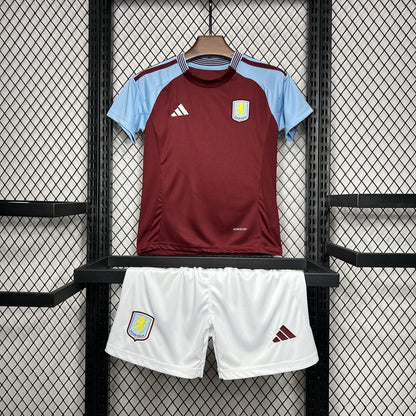 Aston Villa 24-25 Home Kids Kit