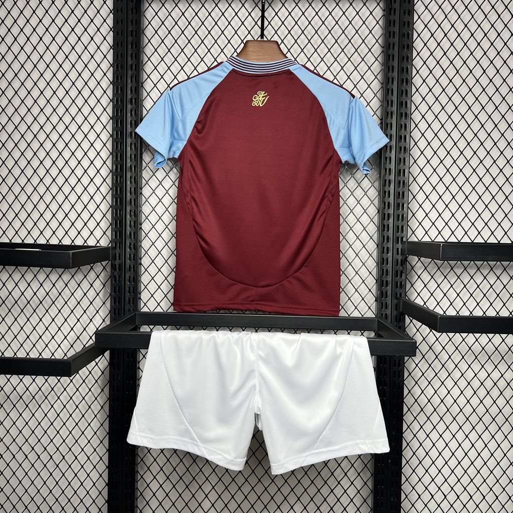 Aston Villa 24-25 Home Kids Kit