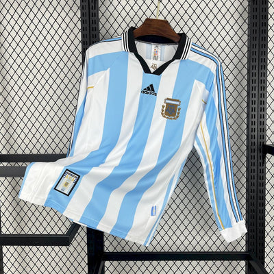 Argentina 1998 Home Retro Jersey - Long Sleeve