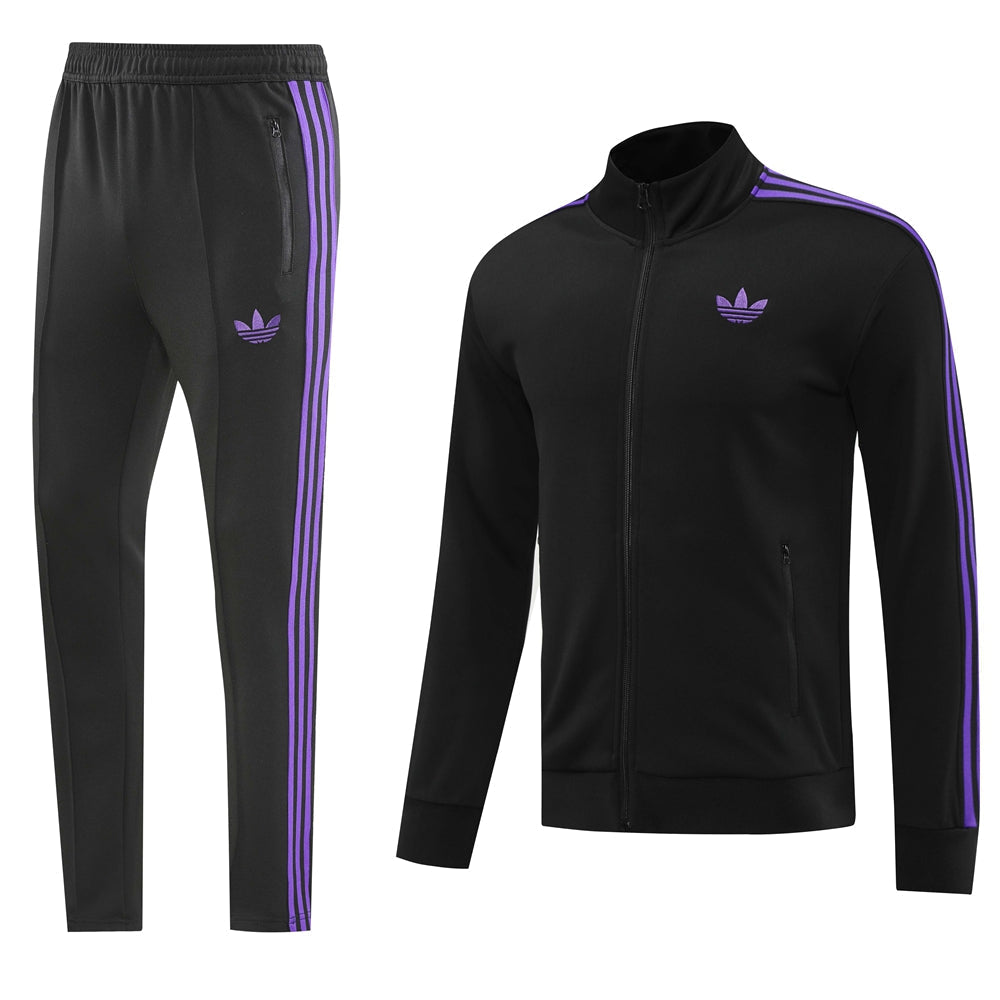 Adidas Classics Tracksuit  - Black & Purple