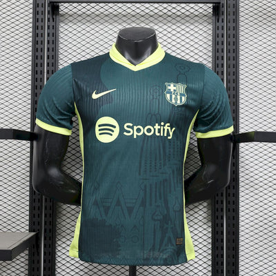 FC Barcelona 2024/25 Dark Green Training Jersey Player Version