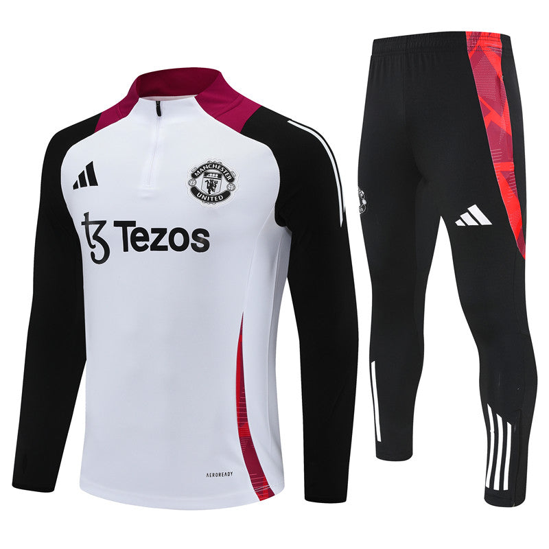 Manchester United 24/25 - Training Suit - White - Adults