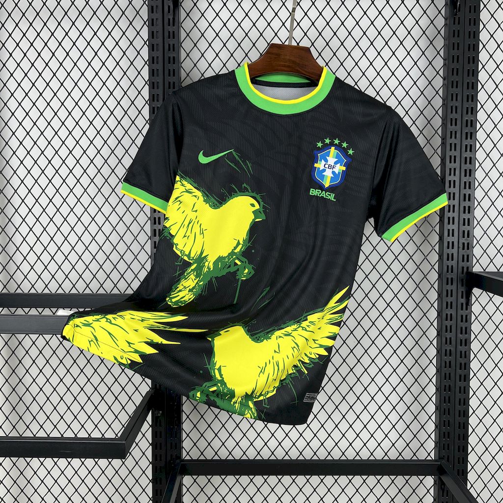 Brazil 2025/26 Pigeon Black Jersey