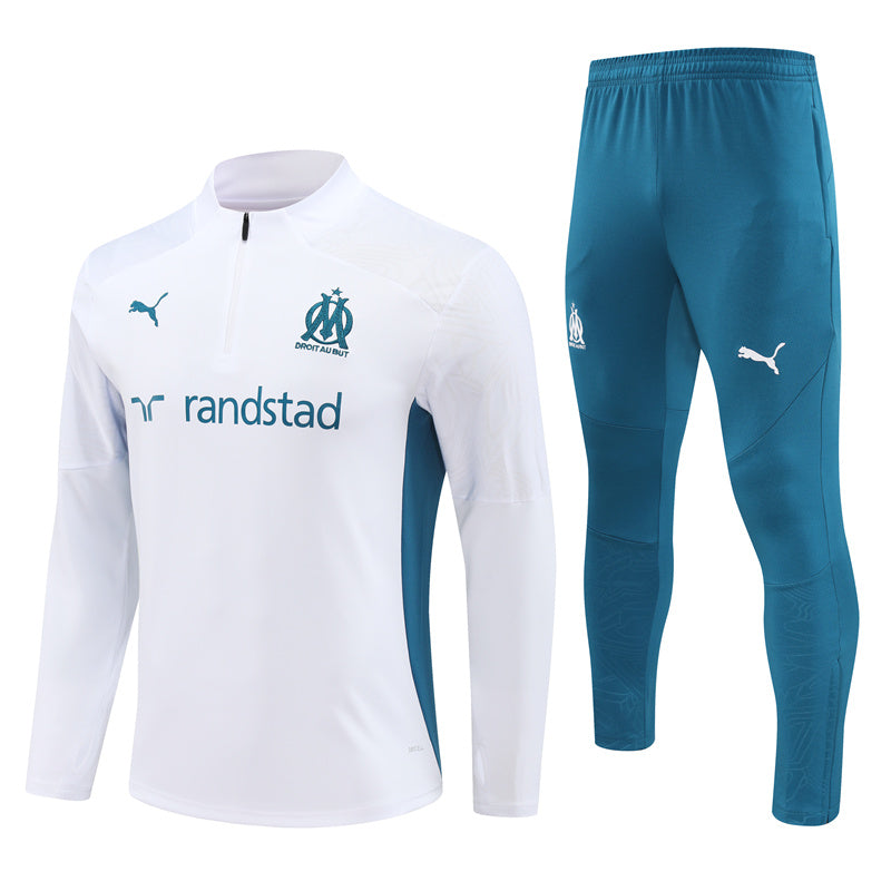 Olympique Marseille 24/25 - Training Suit - White - Adults