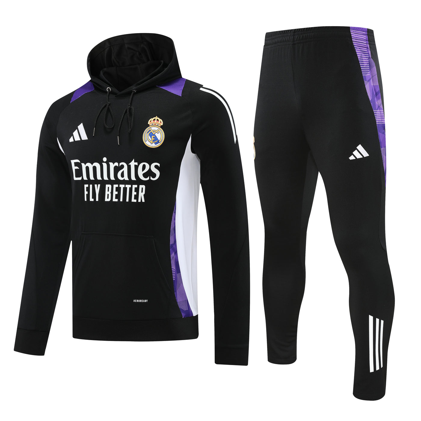 Real Madrid 24/25 - Hooded Training Suit - Adults