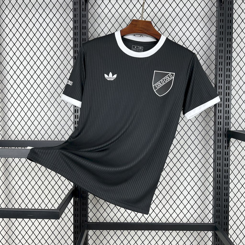 Colo Colo 2025 Casual Retro Style Black Jersey